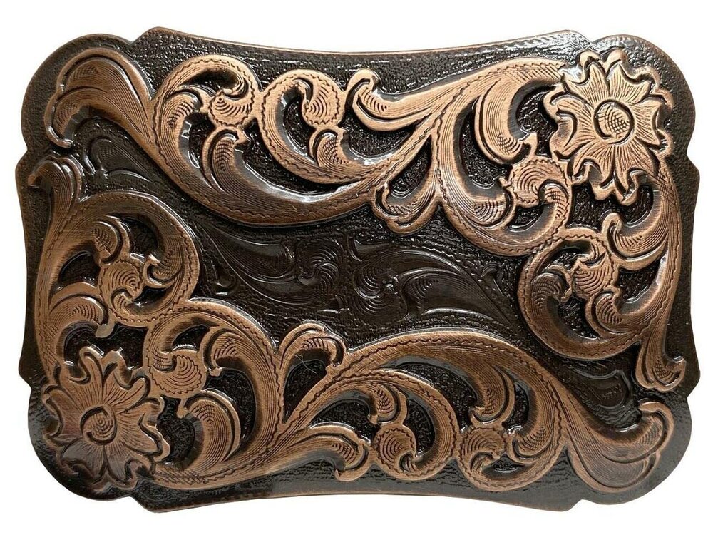 9147 HA0038 Western Floral Scroll Engraved Belt Buckle Fits 1-1/2"38mm Belt